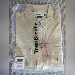 Tom Beckbe Men's Casual Button Down Shirt - Tan